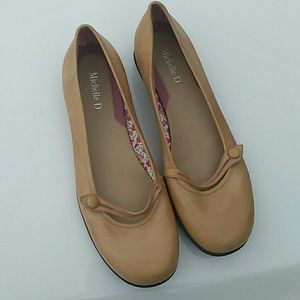 Michelle D Mary Jane Flats Leather Shoes Size 10M
